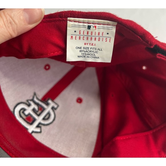 St. Louis Cardinals Hat Cap Red Autographed One Size - Picture 11 of 11